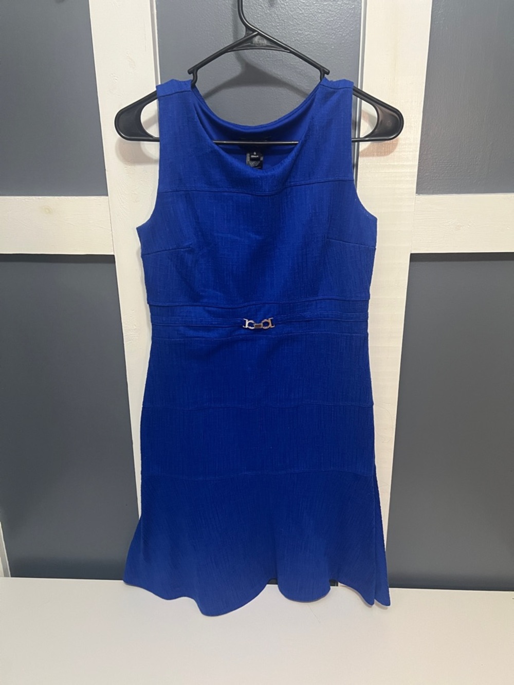 Royal Blue Sleeveless Fit-and-Flare Dress